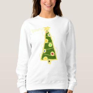 Funky Abstrakt Art Christmas Tree Sweatshirt