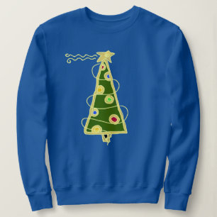 Funky Abstrakt Art Christmas Tree Sweatshirt
