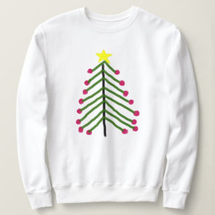Funky Abstrakt Art Christmas Tree Sweatshirt