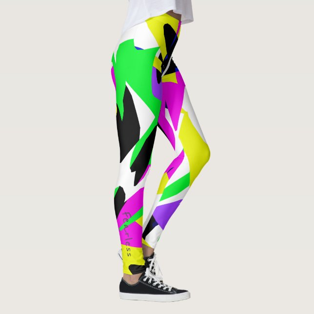 Funky Abstrakt Art Geometry Fearless Leggings (Rechts)