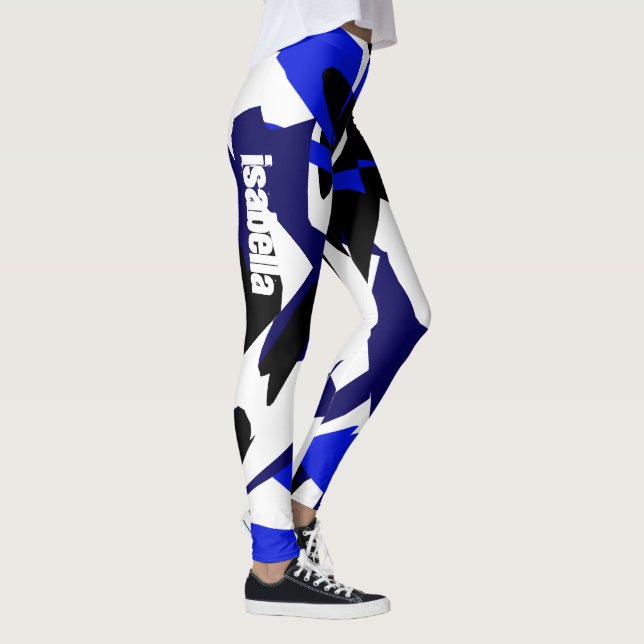 Funky Abstrakt Art Geometry Name Isabella Leggings (Rechts)