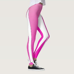 Funky Abstrakt Art Lila Pink White Leggings