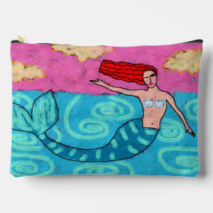 Funky Abstrakt Art Mermaid Zubehörtasche