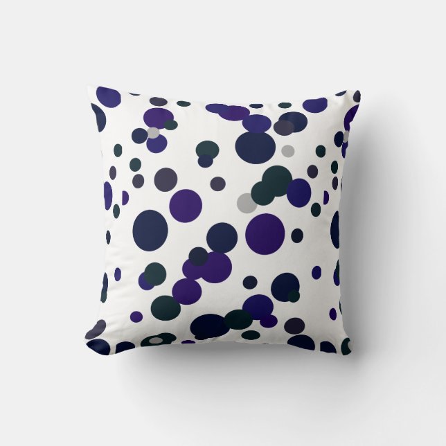 Funky Abstrakt Art Shades of Blue Pillow Cushion Kissen (Vorderseite)