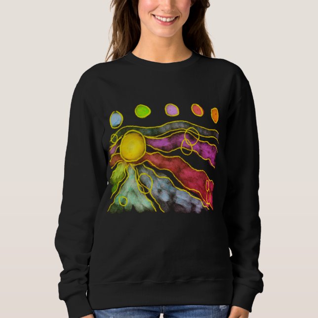 Funky Abstrakt Art to Wear Sweatshirt (Vorderseite)