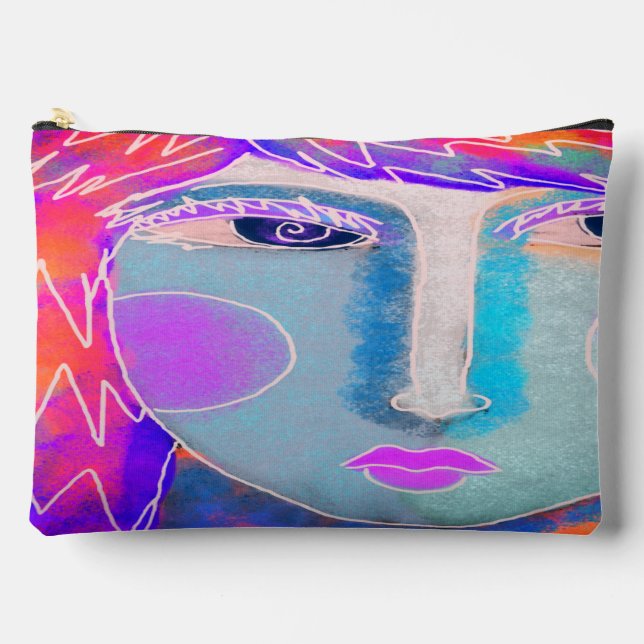 Funky Abstrakt Art Zubehörtasche (Vorderseite)