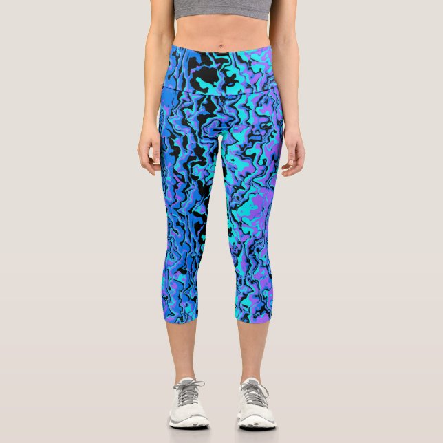 Funky Abstrakt  Capri Leggings (Vorderseite)