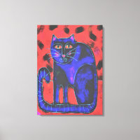 Funky Abstrakt Cat Painting