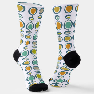 Funky Abstrakt Circles Mid Century Retro Socken