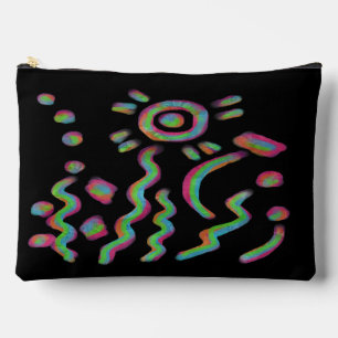Funky Abstrakt Digital Art Zubehörtasche