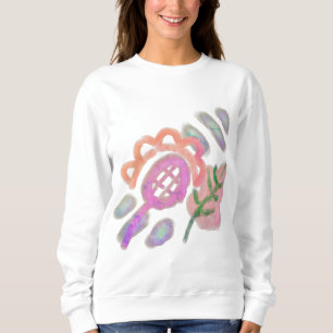 Funky Abstrakt Floral Wearable Art Sweatshirt