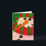 Funky Abstrakt Snowman Karte<br><div class="desc">Mein abstraktes funky Gemälde eines Schneemanns macht diese Weihnachtskarte zu einem Kunstwerk!</div>