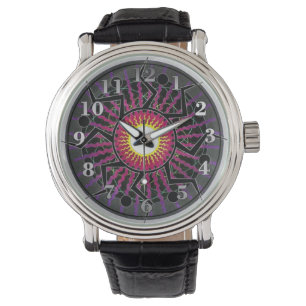 Funky Abstrakt Sun Rays Wrist Watch Armbanduhr