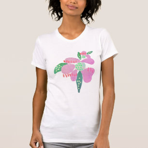 Funky Abstrakte Blume Kunst zu tragen T-Shirt