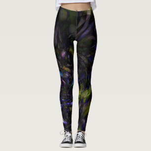 Funky abstrakte Glas-Kunst-Farbklecks moderne Glam Leggings