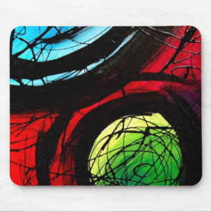 Funky abstrakte Punkt-Kunst Mousepad