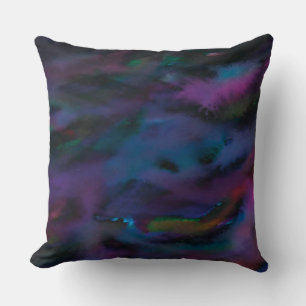 Funky abstrakte Smokey-Purpurfarben Kissen