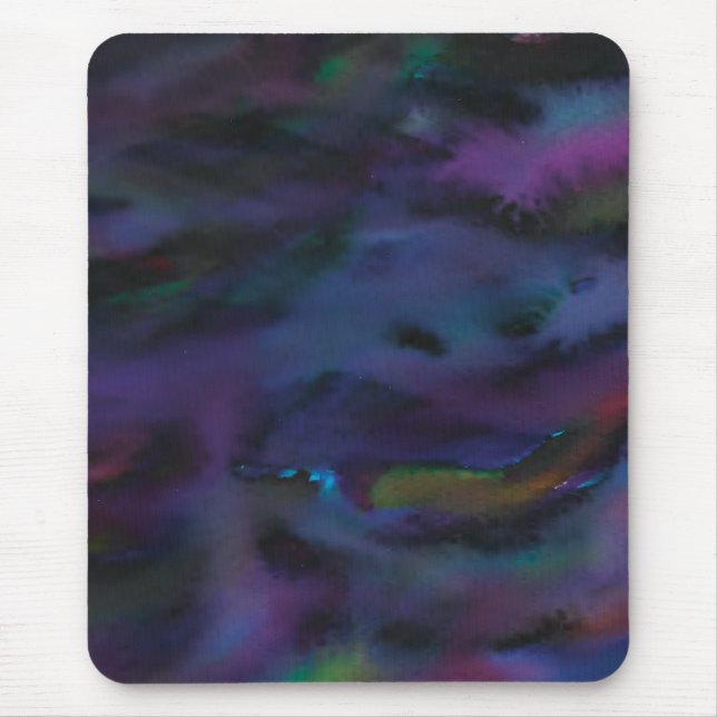 Funky abstrakte Smokey-Wasserfarbe Mousepad (Vorne)