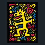 Funky Alien Dragon Yellow - Neon Pop Art Creator Poster<br><div class="desc">Treten Sie ein in einen Neontraum mit diesem funky Alien Dragon in fett gelb. Eine sonderbare kosmische Kreatur, voller Energie und Haltung, umgeben von lebhaften Formen und leuchtenden Farben. Ideal, um in jedem Zimmer Funky-Villen, Retro-Pop-Charme und spielerischen Alien-Geist zu schaffen.</div>