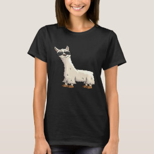 Funky Alpaca Hipster Llama mit Sonnenbrille Premiu T-Shirt