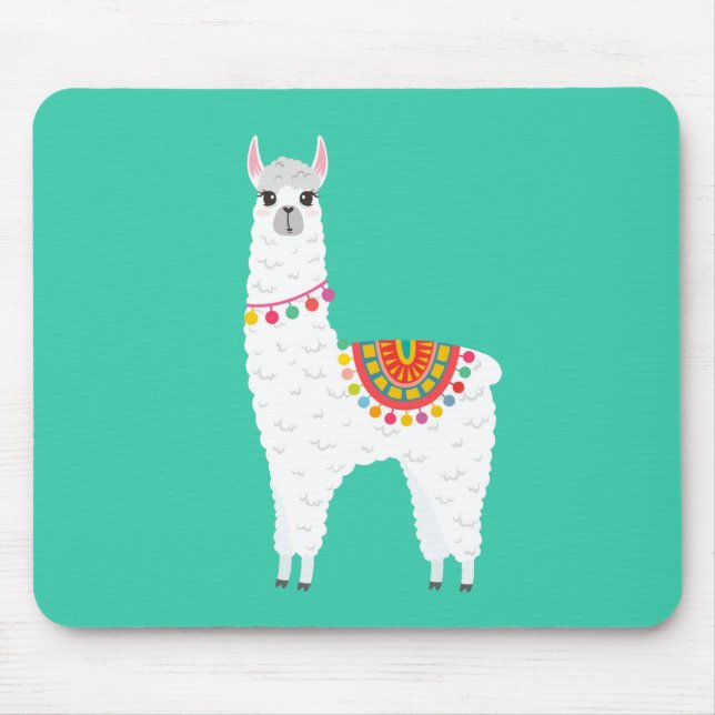 Funky Alpaca Lama Drama süße Tier Mousepad (Vorne)