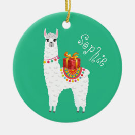Funky Alpaca niedliches Lama Keramik Ornament