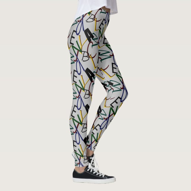 Funky Alphabet Letters Leggings (Rechts)