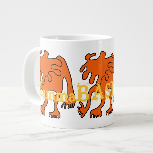 Funky Amoeba Design Jumbo Tasse! Jumbo-Tasse (Vorderseite Links)