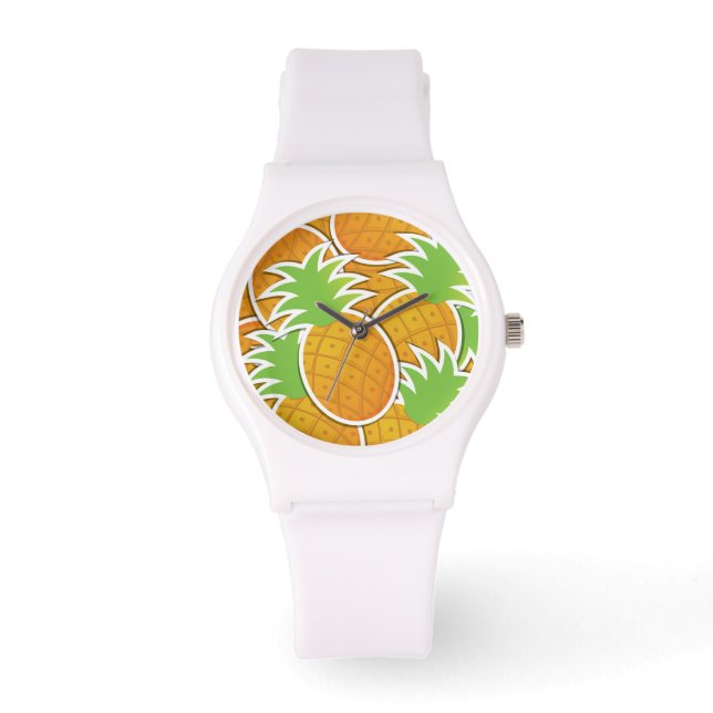 Funky-Ananas Armbanduhr (Vorderseite)