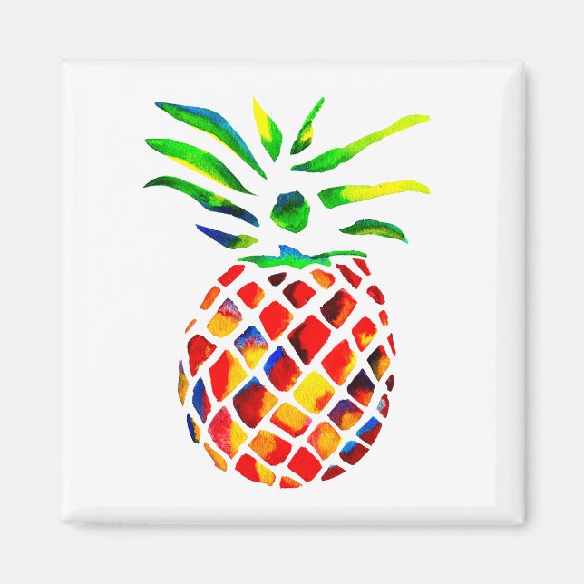 Funky-Ananas-Kunst Magnet (Vorne)