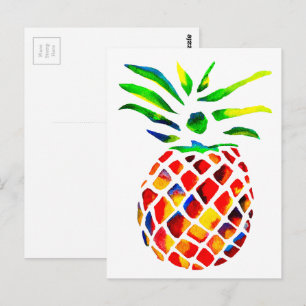Funky-Ananas-Kunst Postkarte