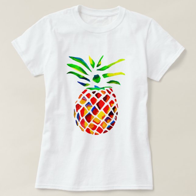 Funky-Ananas-Kunst T-Shirt (Design vorne)