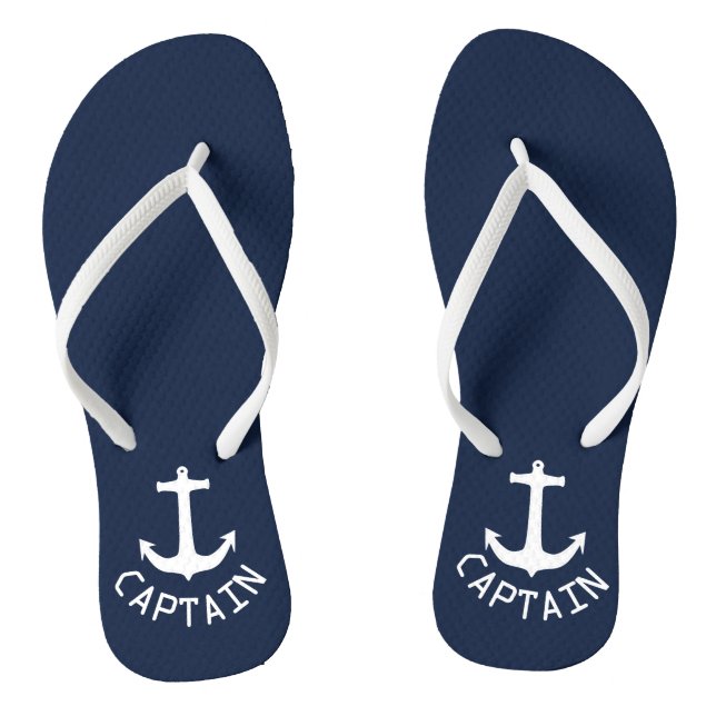 Funky Anchor Captain Flip Flops (Fußbett)