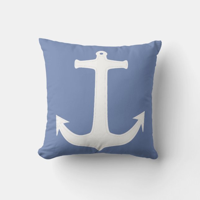 Funky Anchor Captain Throw Pillow Kissen (Vorderseite)