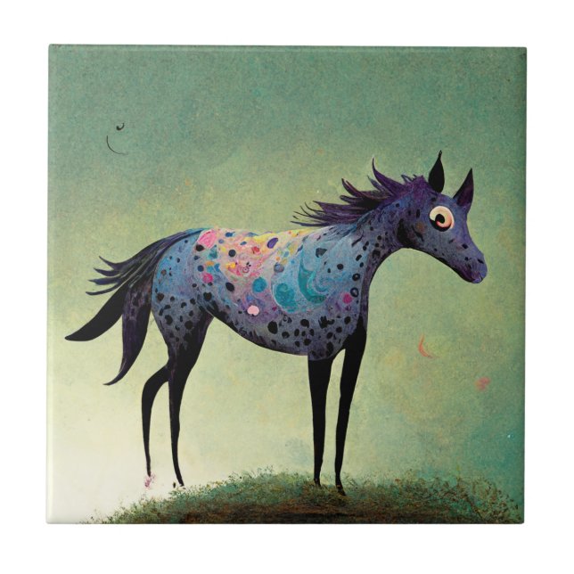 Funky Appaloosa Keramik Tile Fliese (Vorderseite)