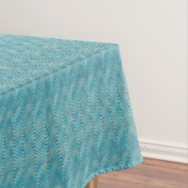 Funky Aqua Türkis Blaue Kurven Kunst, Dichtung und Tischdecke