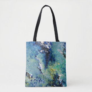 Funky Aquamarine Abstrakt Art Bag