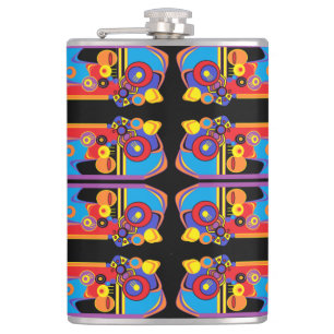 funky Art Deco Flachmann