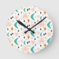 Funky Atomic Boomerang Diamond Midjahrhundert Roun