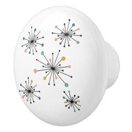 Funky Atomic Sternexplosion Mitte des Jahrhunderts Keramikknauf