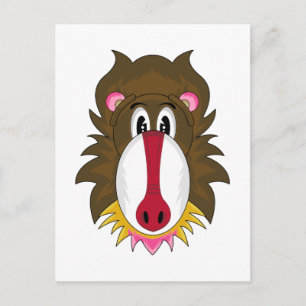 Funky Baboon Postcard Postkarte