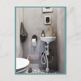 Funky Bathroom Postkarte