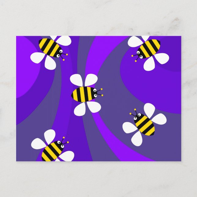 Funky Bees Postkarte (Vorderseite)
