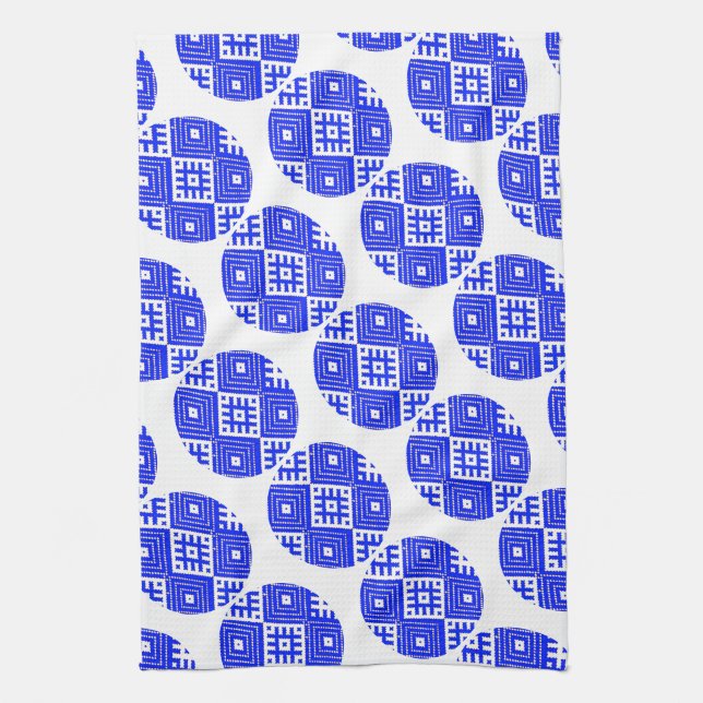 Funky Belarus Б е л а р с у Folk Pattern Geschirrtuch (Vertikal)