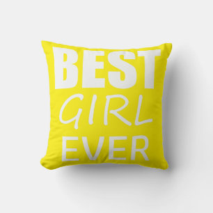 Funky Best Girl Ever Cushion Throw Kissen