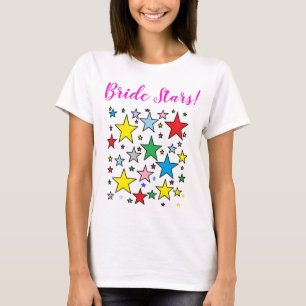 Funky beste Brautjungfern ever Braut Stars T-Shirt