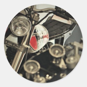 Funky-Biker-Motorräder-Motorrad-Aufkleber Runder Aufkleber