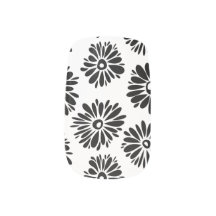 Funky Black and White Floral