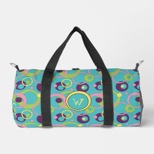 Funky Blaue Kreise Duffle Bag