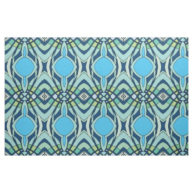 Funky Blaues Muster Stoff (Fat Quarter (45,7 x 55,9 cm))